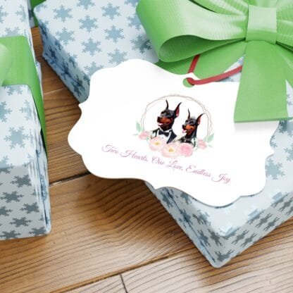 The Dobe Aluminum Ornaments, 1pc - Doberman Wedding Edition - white - Image 4