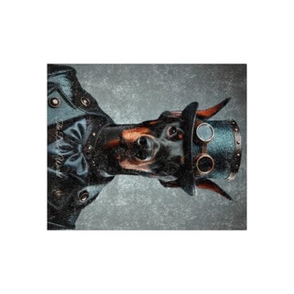 The Dobes Crushed Velvet Blanket - Series-9 - Doberman Steampunk - Image 2