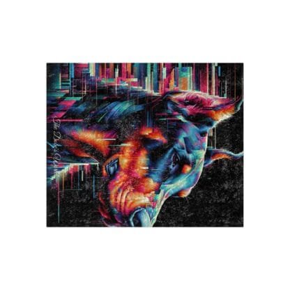 The Dobe Crushed Velvet Blanket - Dark Art - Doberman - Image 2