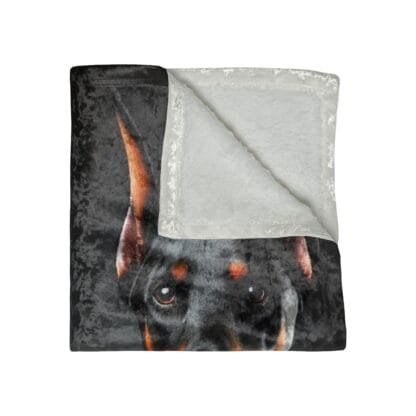 The Dobe Crushed Velvet Blanket - Gothic - Doberman - Image 3