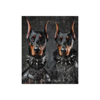 The Dobe Crushed Velvet Blanket - Gothic - Doberman
