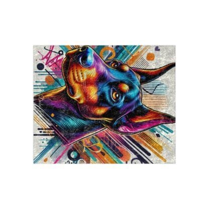 The Dobe Crushed Velvet Blanket - Art - Doberman - Image 3