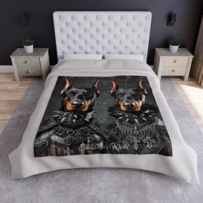 The Dobe Crushed Velvet Blanket - Gothic - Doberman - Image 5