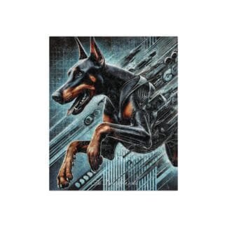 The Dobe Crushed Velvet Blanket - Futuristic - Doberman