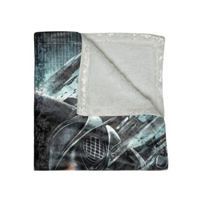 The Dobe Crushed Velvet Blanket - Futuristic - Doberman - Image 3