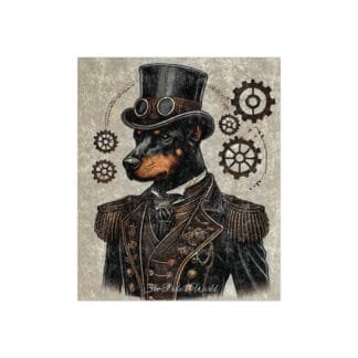 The Dobe Crushed Velvet Blanket - Steampunk - Doberman