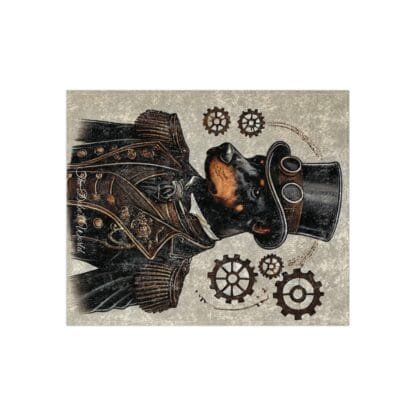 The Dobe Crushed Velvet Blanket - Steampunk - Doberman - Image 2