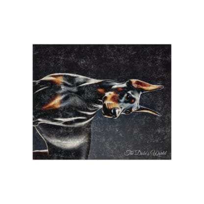 The Dobe Crushed Velvet Blanket - Doberman - Image 3