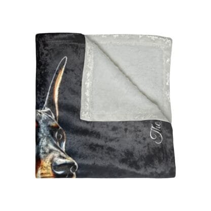 The Dobe Crushed Velvet Blanket - Doberman - Image 4