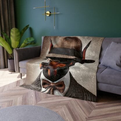 The Dobes Crushed Velvet Blanket - Series-3 - Doberman - Image 4