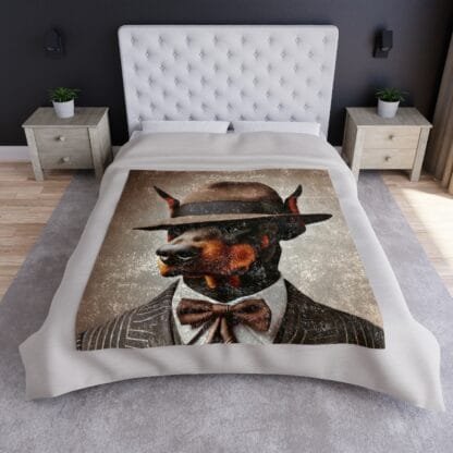 The Dobes Crushed Velvet Blanket - Series-3 - Doberman - Image 5