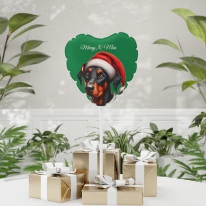 The Dobe´s Christmas Balloon (Heart-shaped), 11" - green - Image 3