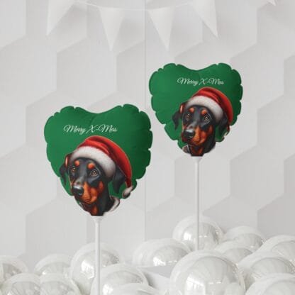 The Dobe´s Christmas Balloon (Heart-shaped), 11" - green - Image 4