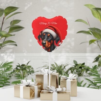 The Dobe´s Christmas Balloon (Heart-shaped), 11" - red - Image 3