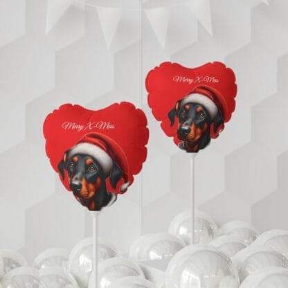 The Dobe´s Christmas Balloon (Heart-shaped), 11" - red - Image 4