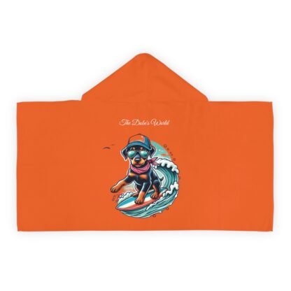 The Dobe´s Youth Hooded Towel - Surfer Puppy - orange - Image 2