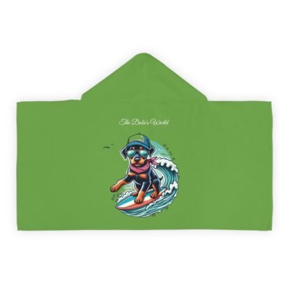 The Dobe´s Youth Hooded Towel - Surfer Puppy - green - Image 2