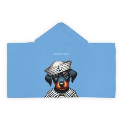The Dobe´s Youth Hooded Towel - Nautic Puppy - light blue - Image 2