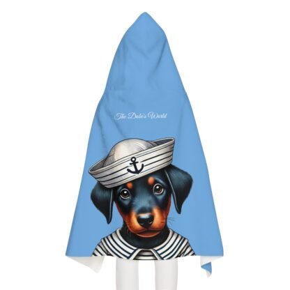 The Dobe´s Youth Hooded Towel - Nautic Puppy - light blue - Image 5