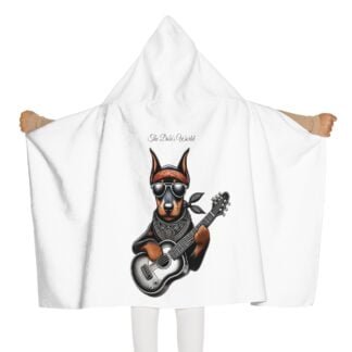 The Dobe´s Youth Hooded Towel - Rock Puppy - white