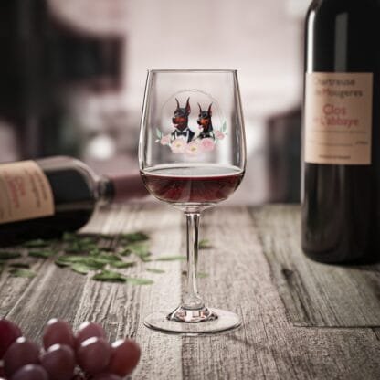 The Dobe Wine Glass, 12oz - Doberman Wedding Edition - Image 6