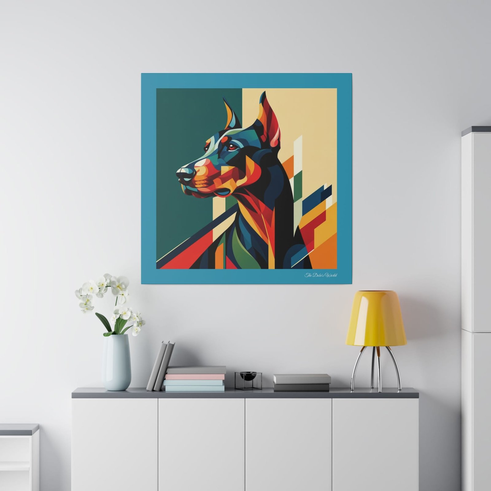 The Dobe´s Matte Canvas, Stretched, 0.75" - Art Deco - turquoise - Image 34