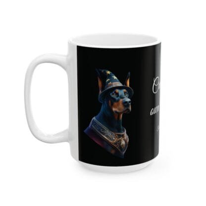 The Dobes Ceramic Mug, (11oz, 15oz) - Create your own Magic - black - Image 3