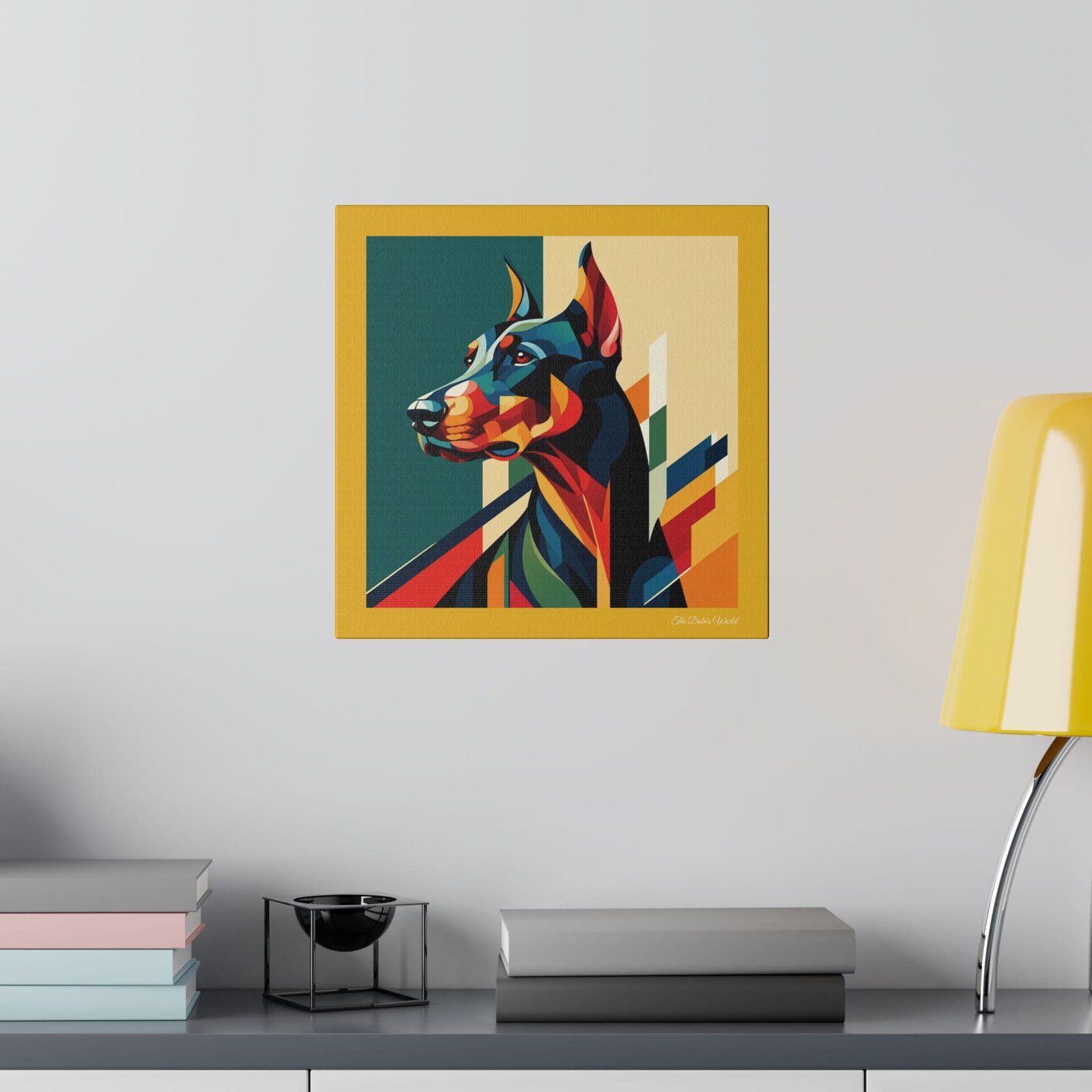 The Dobe´s Matte Canvas, Stretched, 0.75" - Art Deco - yellow - Image 20