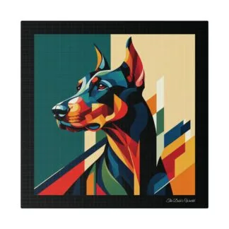 The Dobe´s Matte Canvas, Stretched, 0.75" - Art Deco - black
