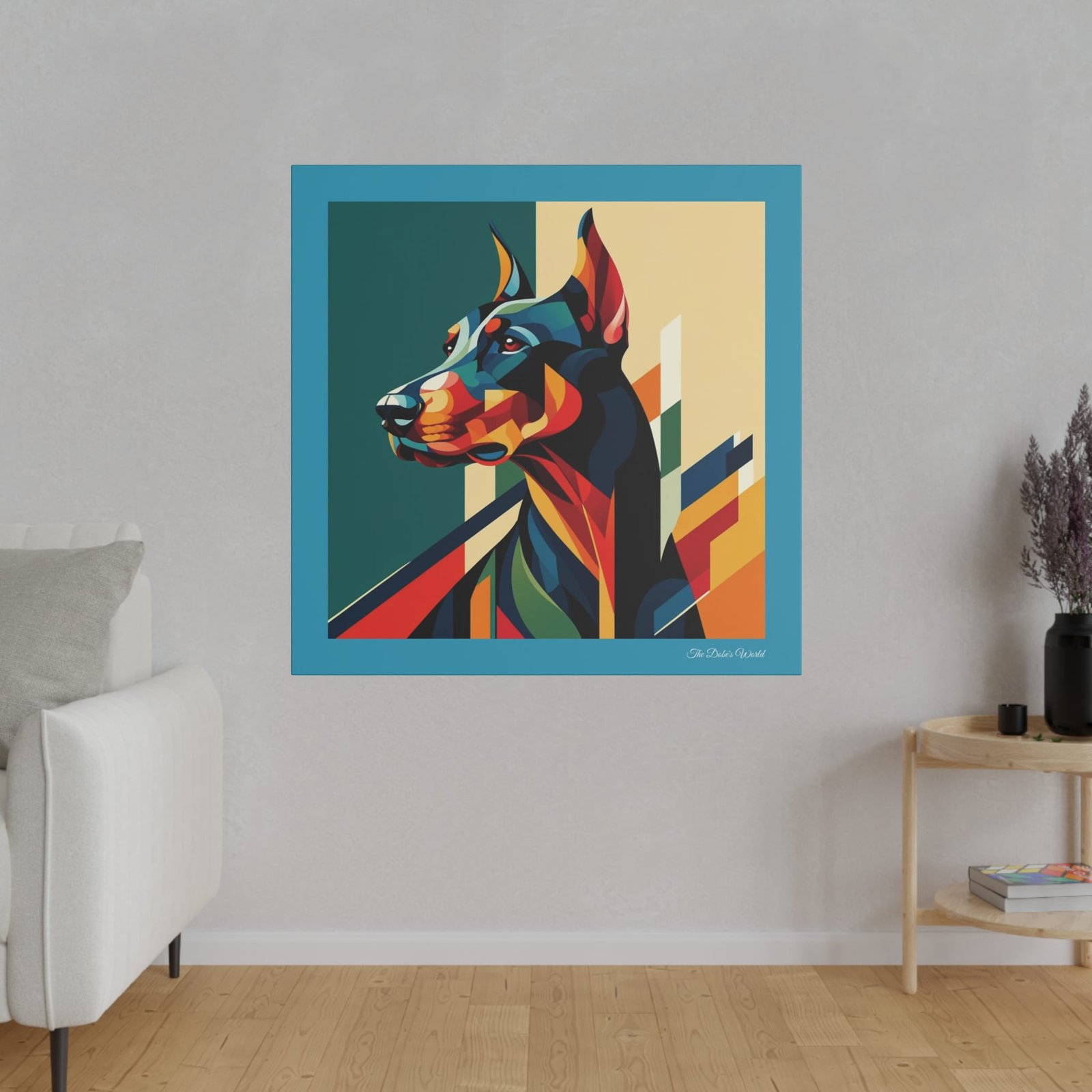 The Dobe´s Matte Canvas, Stretched, 0.75" - Art Deco - turquoise - Image 33