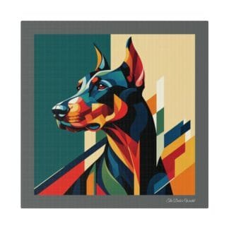 The Dobe´s Matte Canvas, Stretched, 0.75" - Art Deco - dark grey