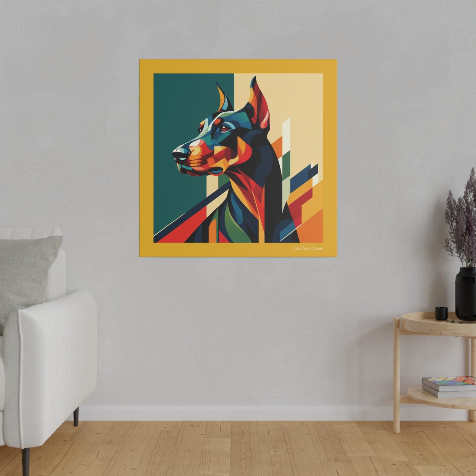 The Dobe´s Matte Canvas, Stretched, 0.75" - Art Deco - yellow - Image 11