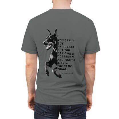 The Dobe's Unisex Cut & Sew Tee (AOP) - Own a Doberman - dark grey - Image 13