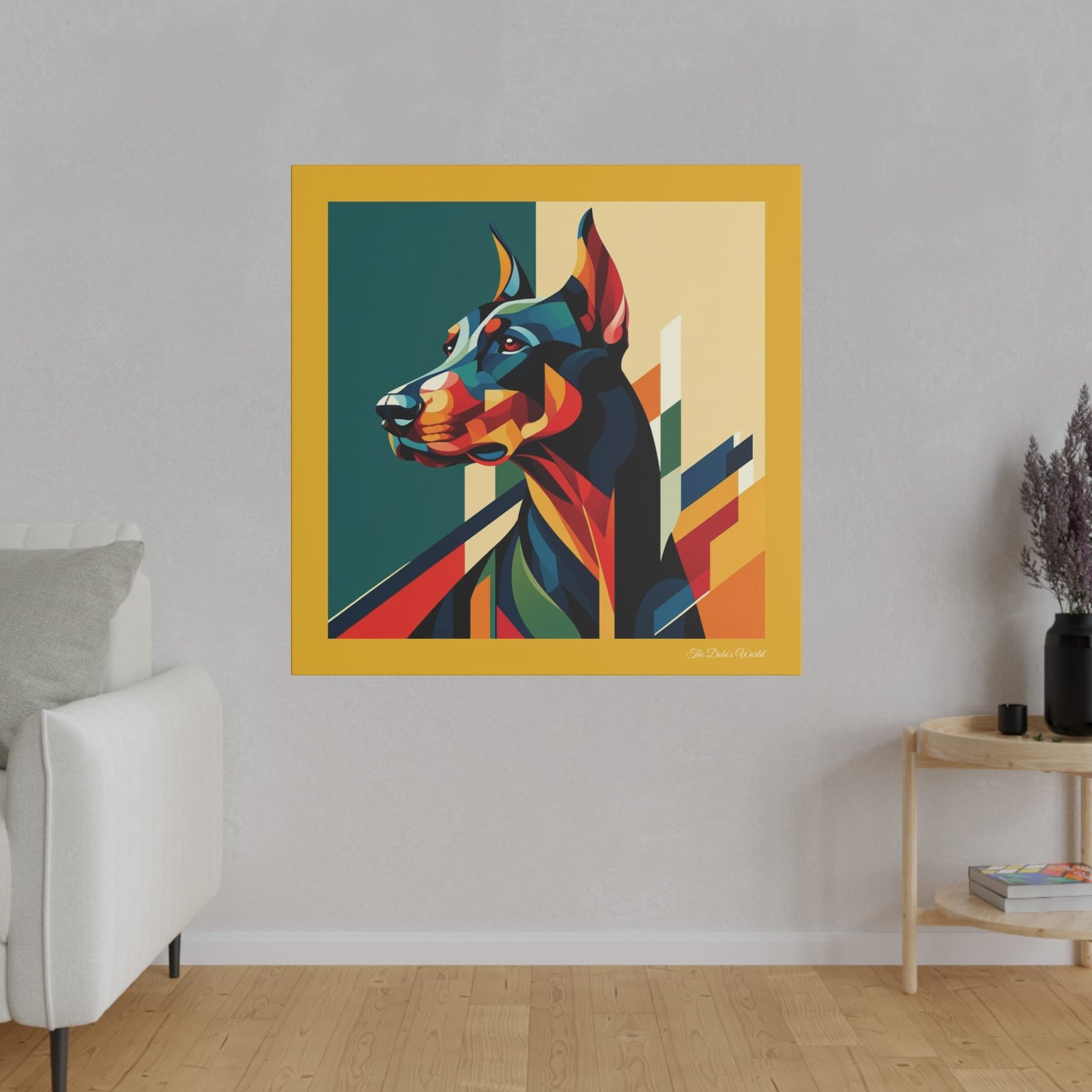 The Dobe´s Matte Canvas, Stretched, 0.75" - Art Deco - yellow - Image 33