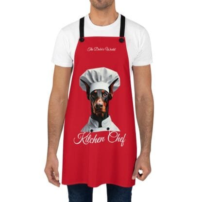 The Dobes Apron (AOP) - Kitchen Chef - red - Image 4