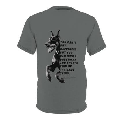 The Dobe's Unisex Cut & Sew Tee (AOP) - Own a Doberman - dark grey - Image 8