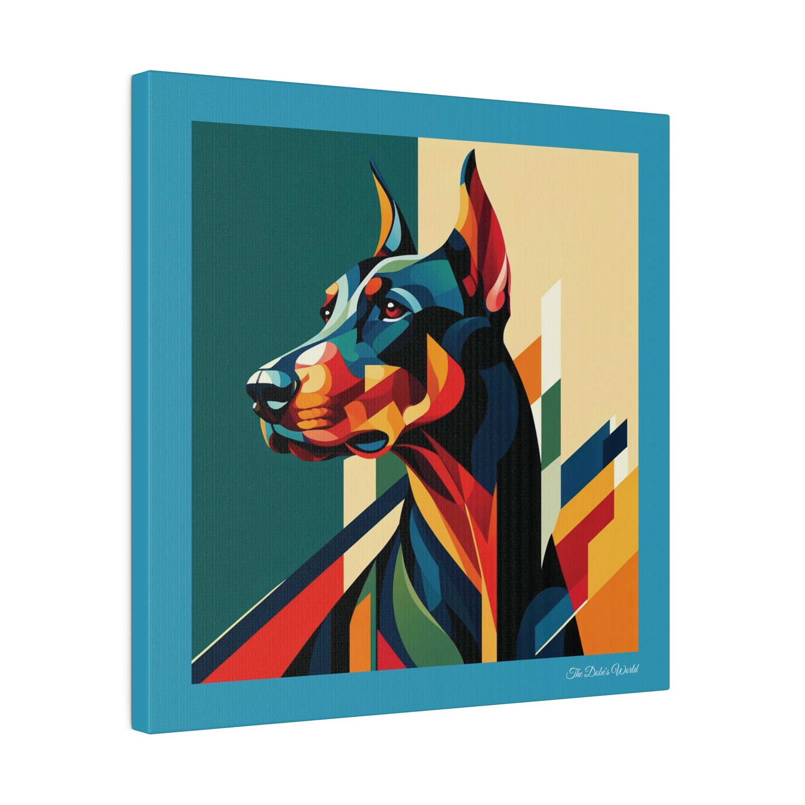 The Dobe´s Matte Canvas, Stretched, 0.75" - Art Deco - turquoise - Image 22
