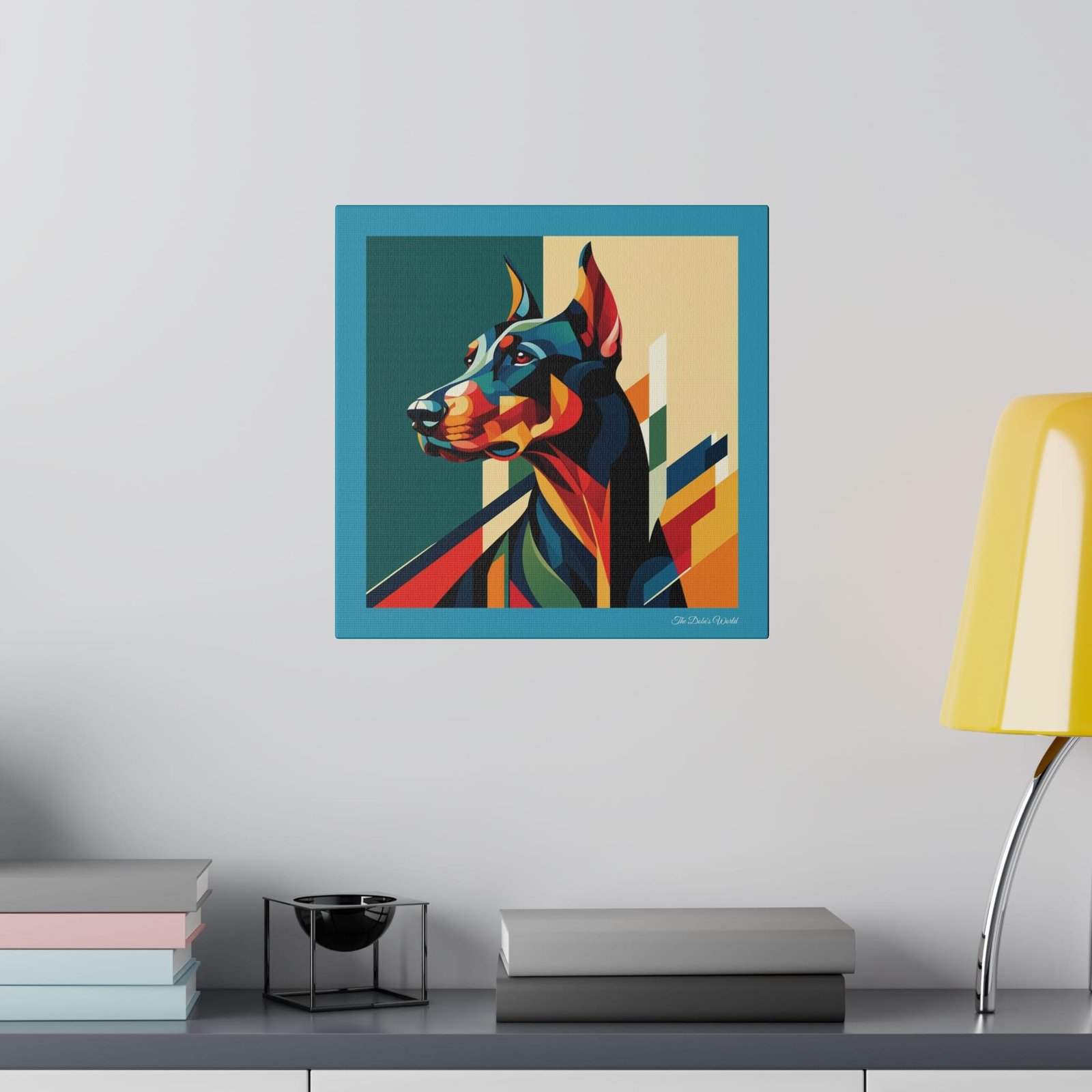 The Dobe´s Matte Canvas, Stretched, 0.75" - Art Deco - turquoise - Image 20