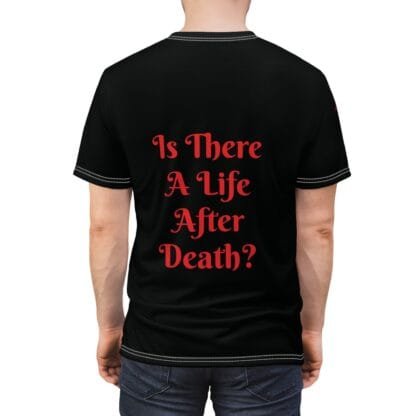 The Dobe's Unisex Cut & Sew Tee (AOP) - Come Closer - black - Image 6