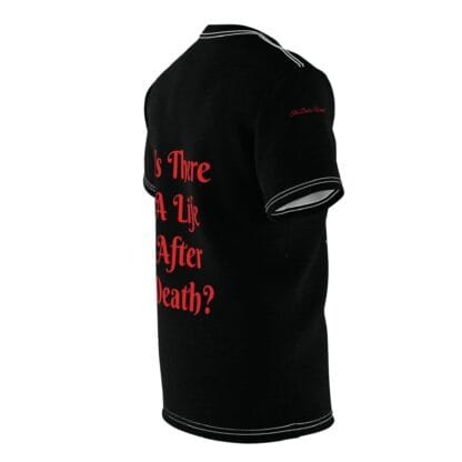 The Dobe's Unisex Cut & Sew Tee (AOP) - Come Closer - black - Image 4