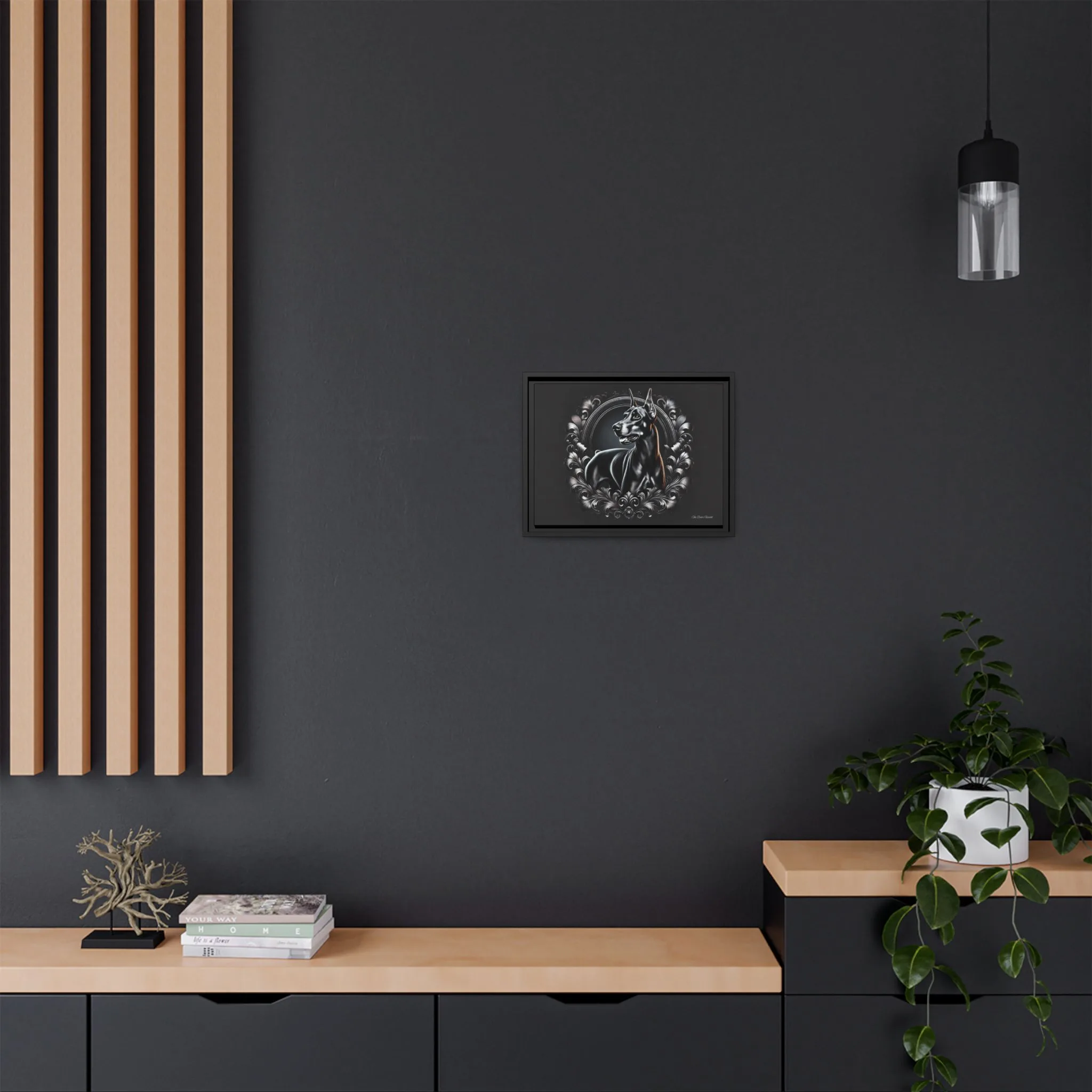 The Dobe Matte Canvas, Black Frame - Doberman Luxory - Image 4