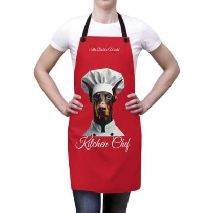 The Dobes Apron (AOP) - Kitchen Chef - red - Image 3