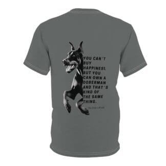 The Dobe's Unisex Cut & Sew Tee (AOP) - Own a Doberman - dark grey