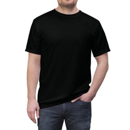 The Dobe's Unisex Cut & Sew Tee (AOP) - Watching You - black - Image 13