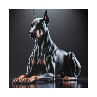 The Dobe´s Matte Canvas, Stretched, 0.75" - Majestic Doberman