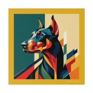 The Dobe´s Matte Canvas, Stretched, 0.75" - Art Deco - yellow