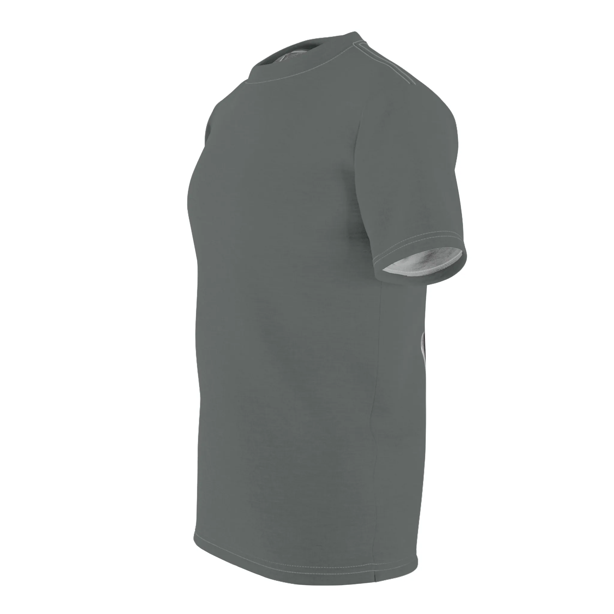 The Dobe's Unisex Cut & Sew Tee (AOP) - Own a Doberman - dark grey - Image 3