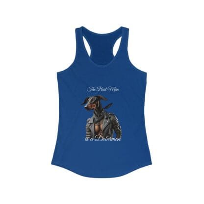 The Dobes Women's Ideal Racerback Tank - Best Man is a Doberman - Image 3