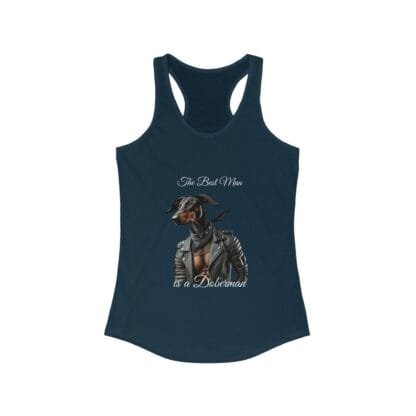 The Dobes Women's Ideal Racerback Tank - Best Man is a Doberman - Image 5