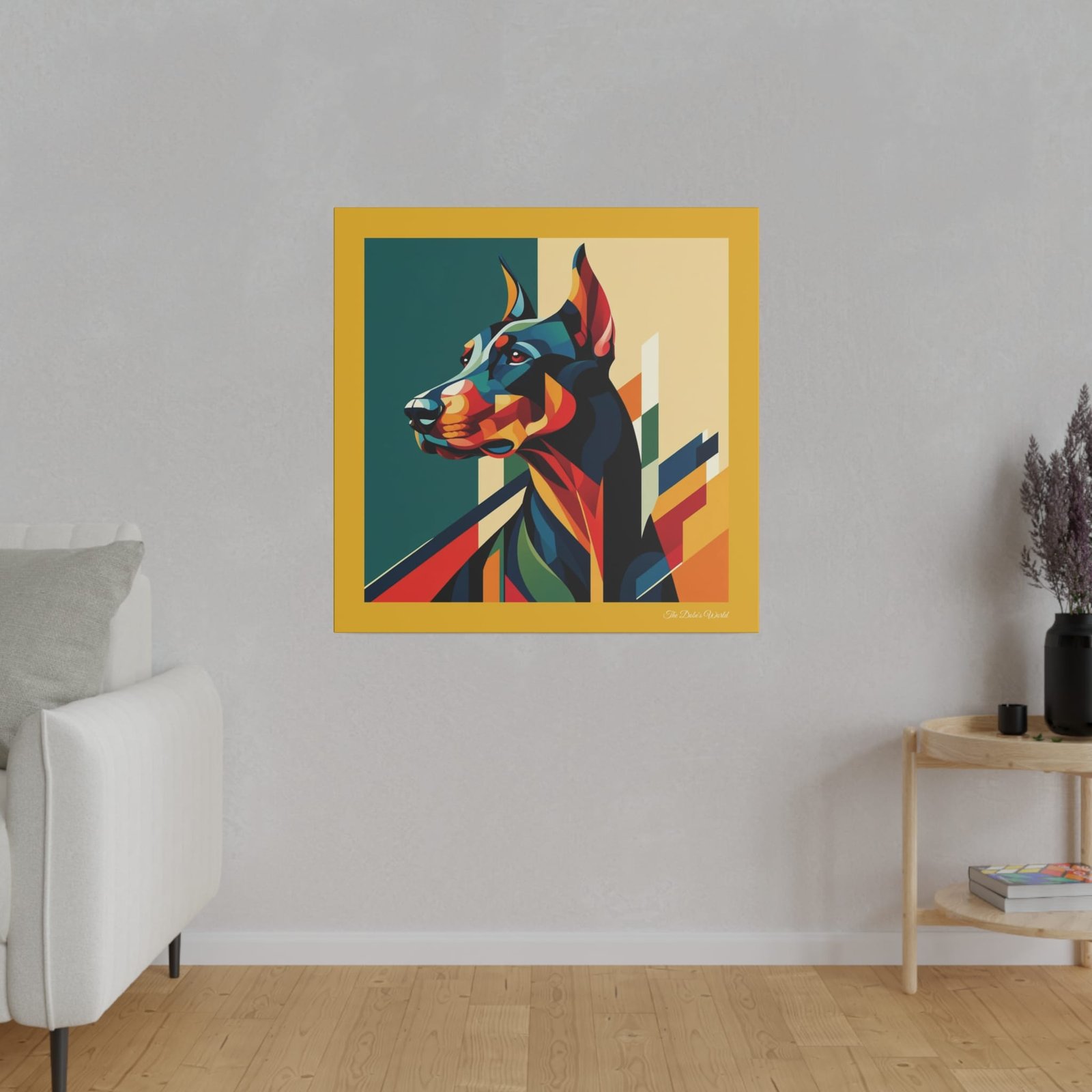 The Dobe´s Matte Canvas, Stretched, 0.75" - Art Deco - yellow - Image 29